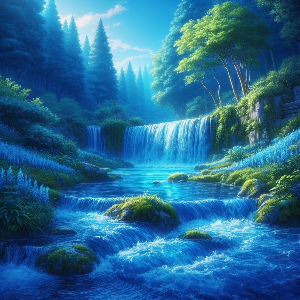 dekoratives Bild von einem Bach